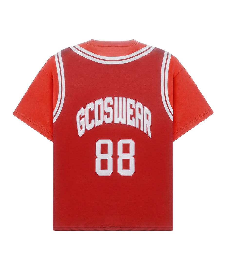Gcds Kids T-Shirt Rosso e Arancione con Logo per Bambini
