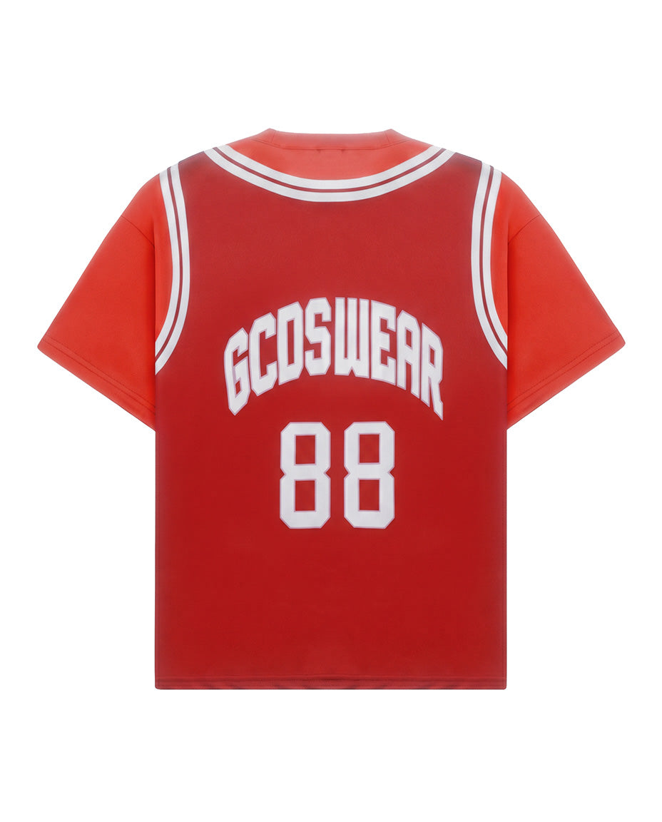 Gcds Kids T-Shirt Rosso e Arancione con Logo per Bambini