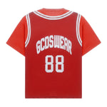 Gcds Kids T-Shirt Rosso e Arancione con Logo per Bambini