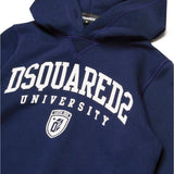 Dsquared2 Kids Felpa Blu con Cappuccio con Stampa Logo per Bambini