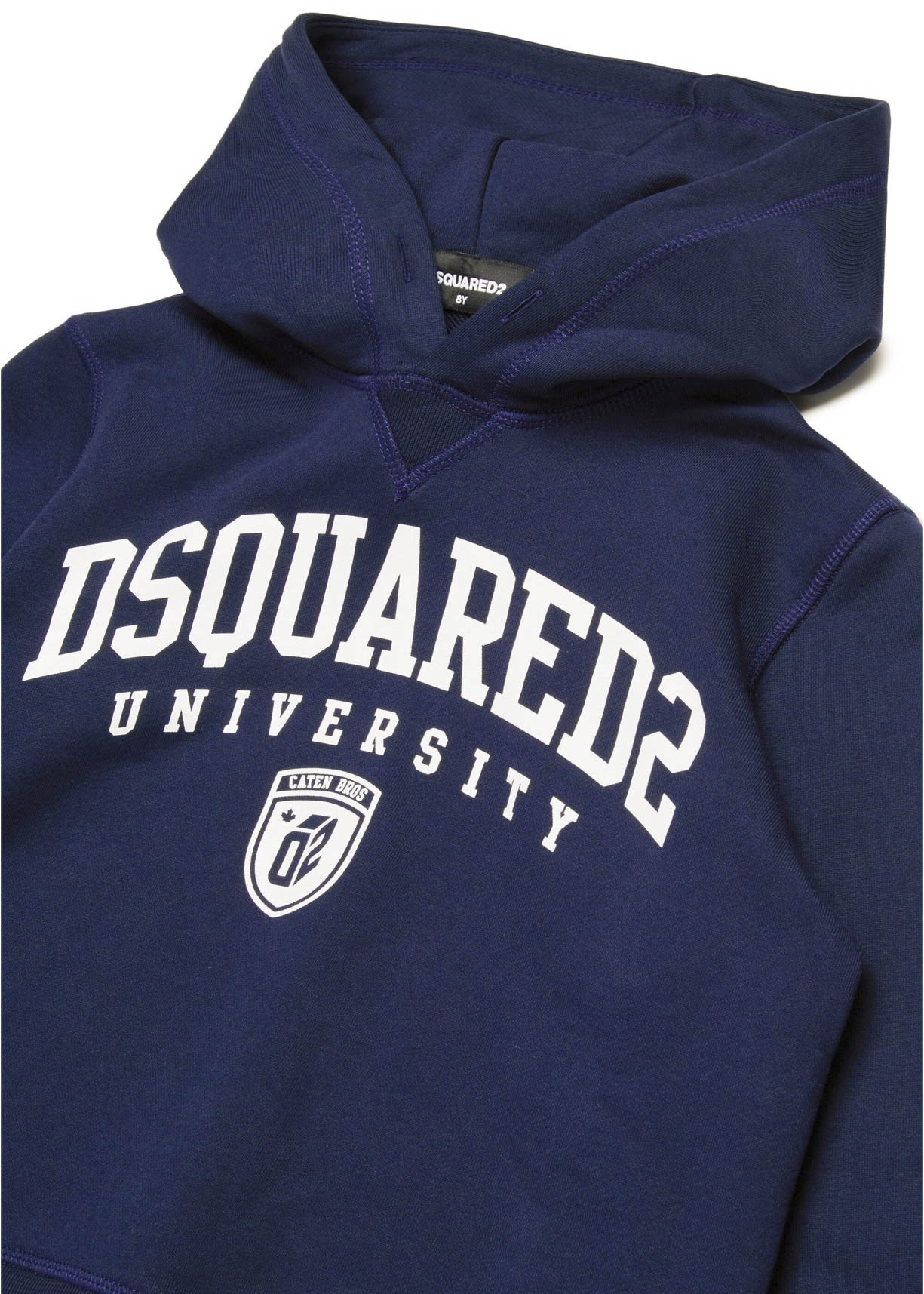 Dsquared2 Kids Felpa Blu con Cappuccio con Stampa Logo per Bambini