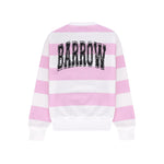 Barrow Kids Felpa a Righe Bianco/Rosa con Stampa per Bambine (retro)