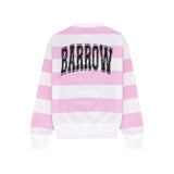 Barrow Kids Felpa a Righe Bianco/Rosa con Stampa per Bambine (retro)