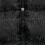 Moschino Kids Giubbino Nero con Logo Jacquard per Bambini (dettaglio)