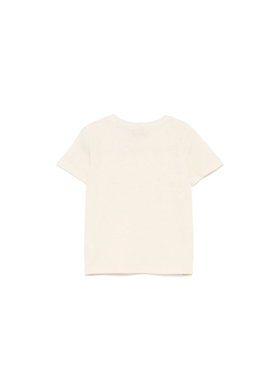 Moschino Kids T-shirt Crema con Logo Jacquard per Neonati (dietro)