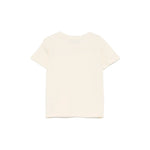 Moschino Kids T-shirt Crema con Logo Jacquard per Neonati (dietro)