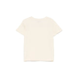 Moschino Kids T-shirt Crema con Logo Jacquard per Neonati (dietro)