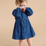 Diesel Kids Abito in Denim per Neonate