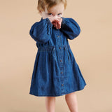 Diesel Kids Abito in Denim per Neonate