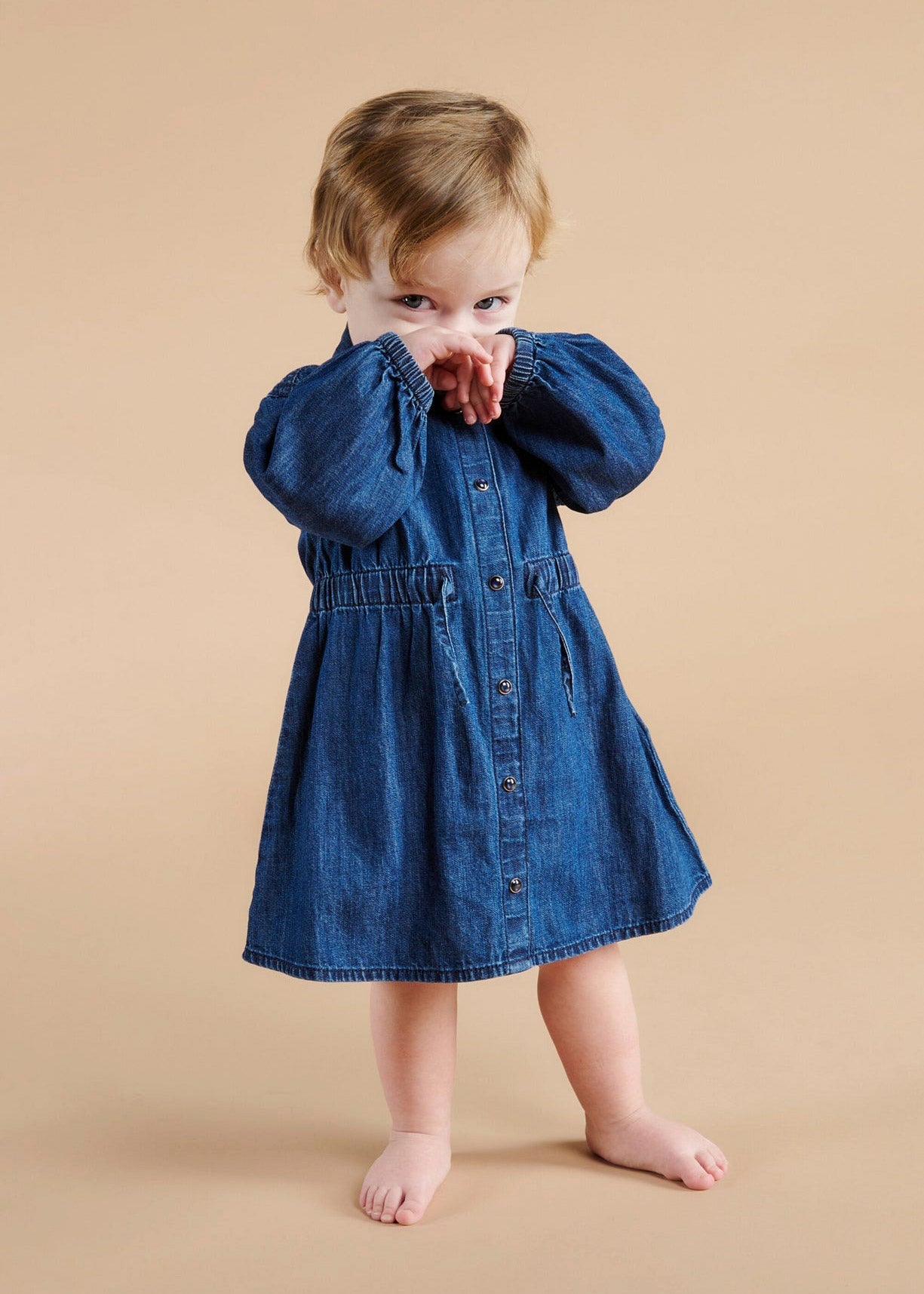 Diesel Kids Abito in Denim per Neonate