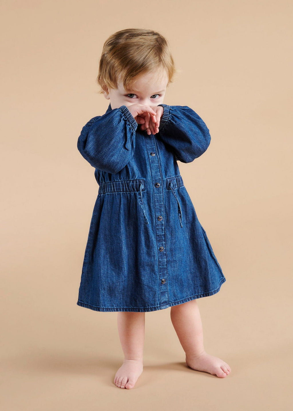 Diesel Kids Abito in Denim per Neonate