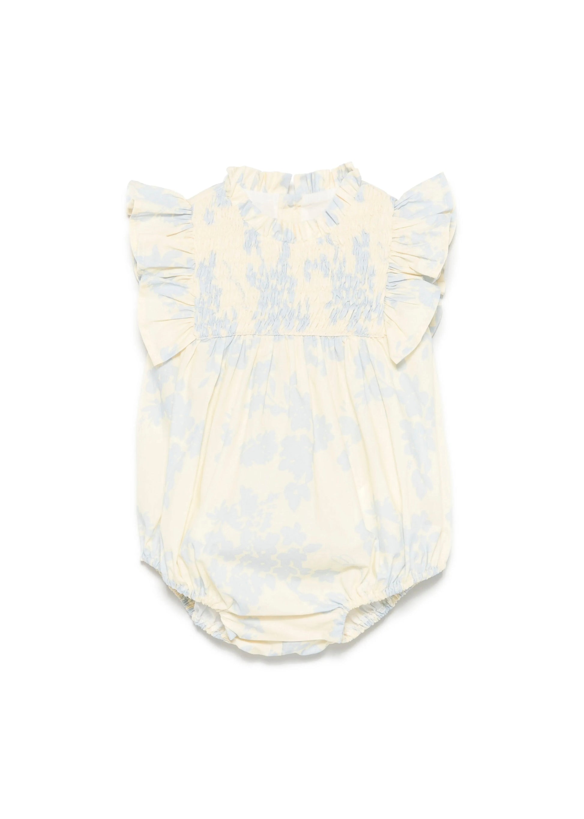 Elisabetta Franchi My Little Girl Romper Lemon/Blue for Newborns