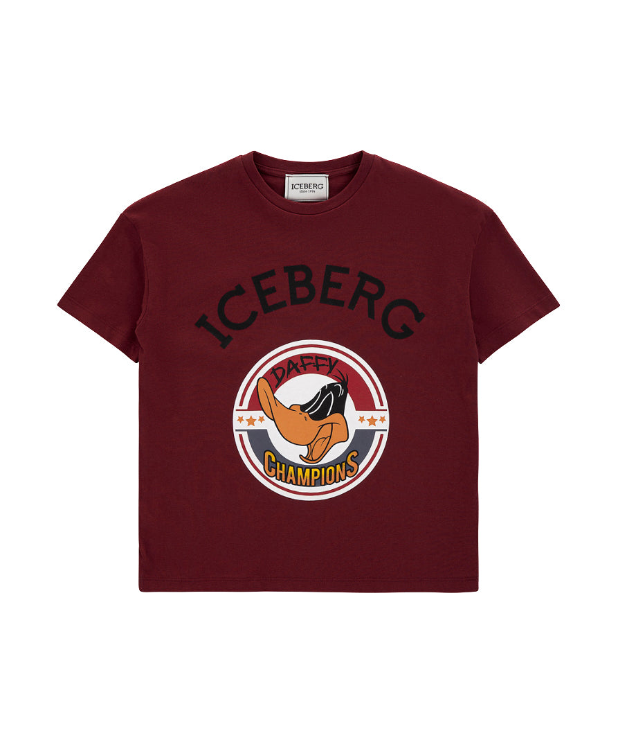 Iceberg Kids T-shirt Bordeaux Daffy Champions per Bambini