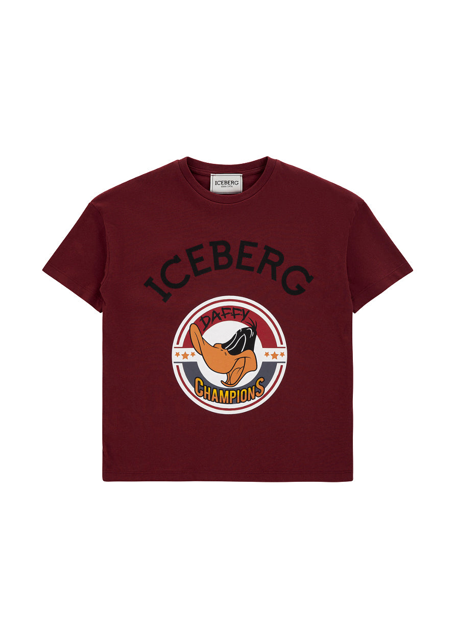 Iceberg Kids T-shirt Bordeaux Daffy Champions per Bambini