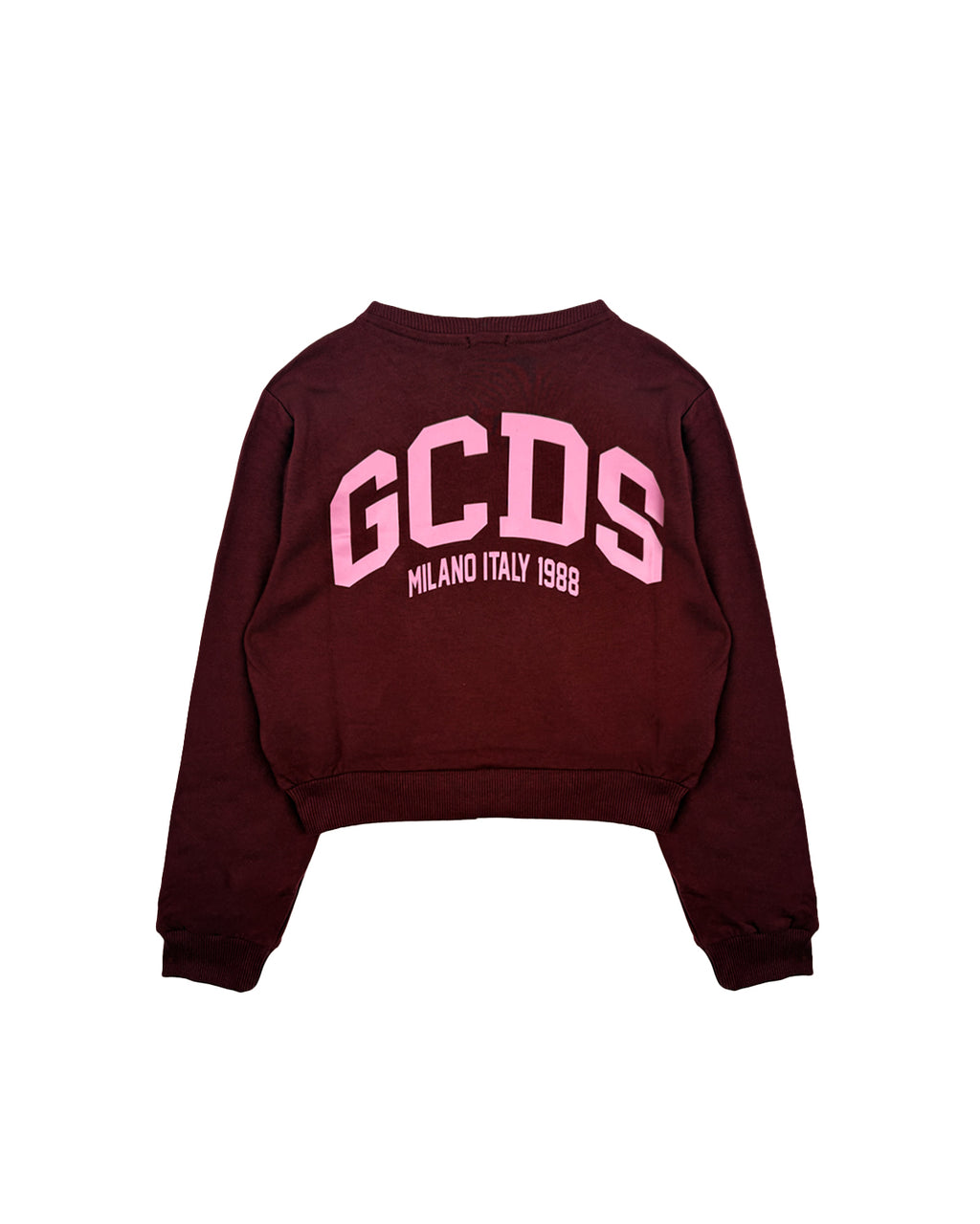Gcds Kids FElpa Bordeaux Cropped  e Stampa Retro per Bambine