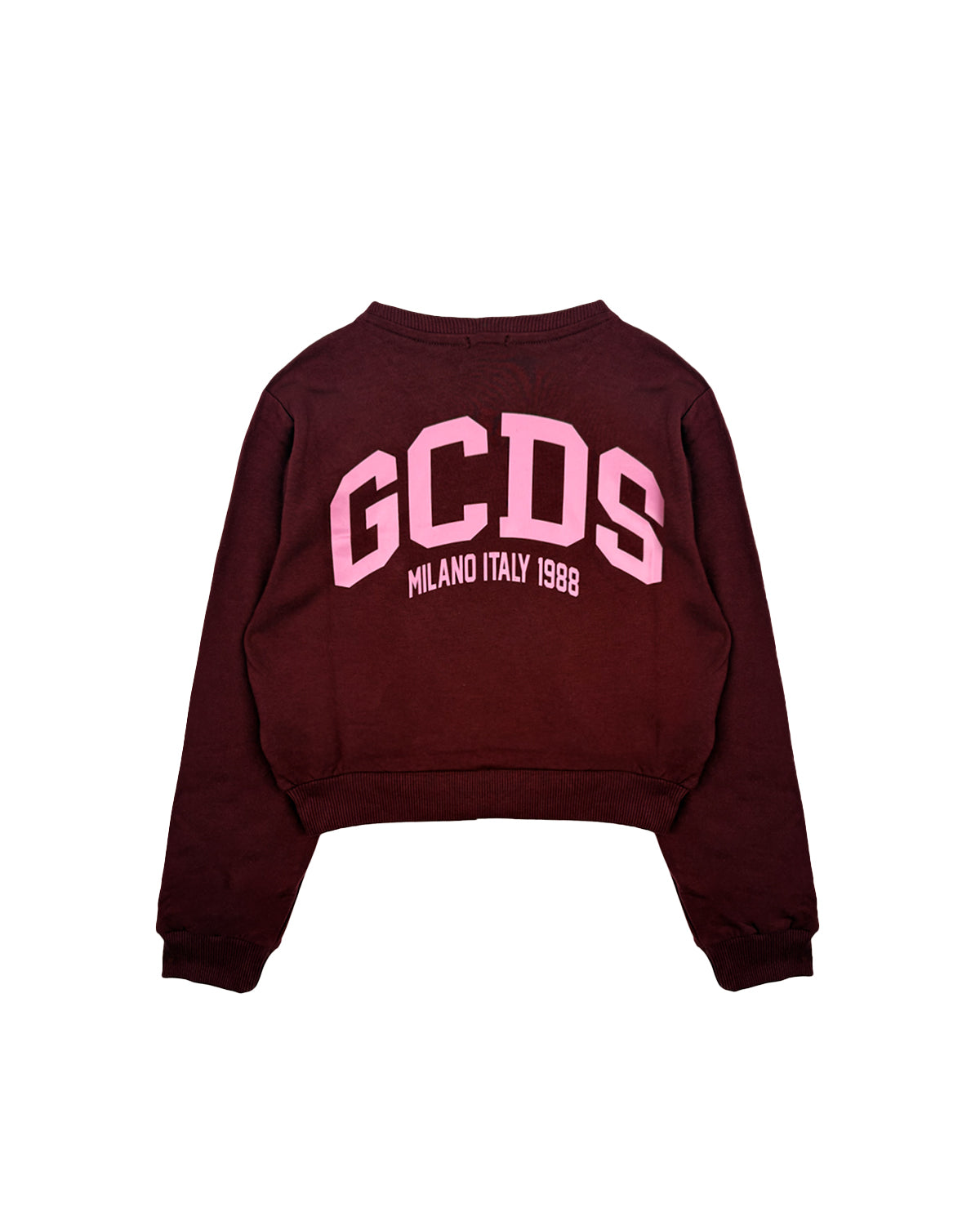 Gcds Kids FElpa Bordeaux Cropped  e Stampa Retro per Bambine