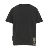 John Richmond Kids T-Shirt Nero con Stampa Lettering e Strass per Bambini