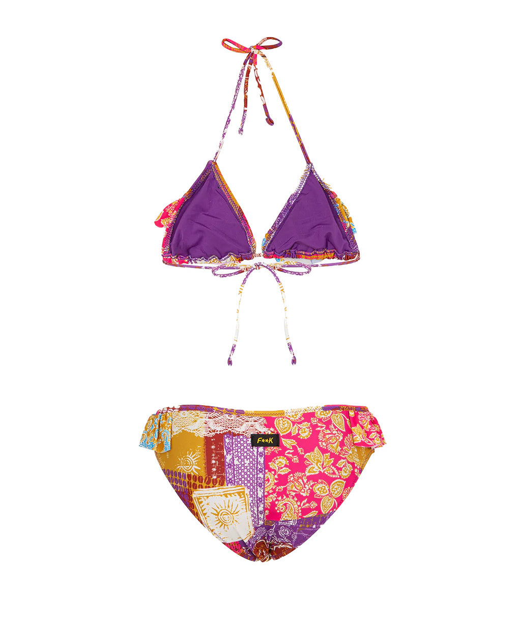 F**K Kids Costume a Triangolo Fantasia per Bambine