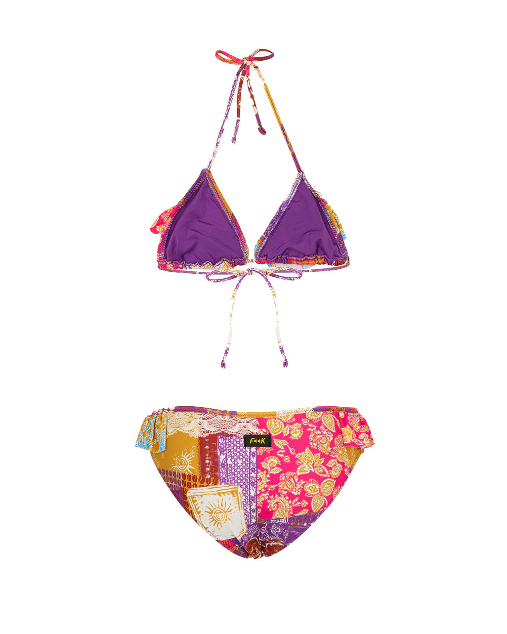 F**K Kids Costume a Triangolo Fantasia per Bambine