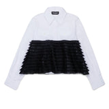 Dsquared2 Kids Camicia Bianco con Volant per Bambine