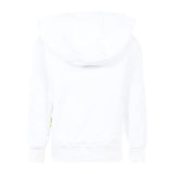 Barrow Kids Felpa Bianca con Cappuccio con Stampa per Bambini