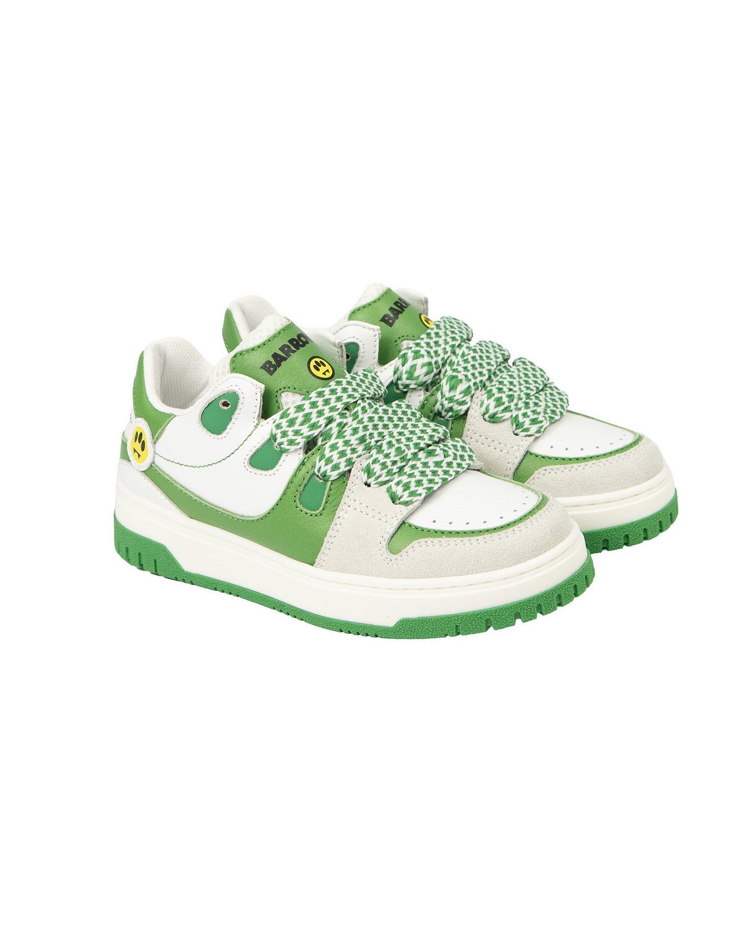 Barrow Kids Sneakers Verde e Bianco con Logo per Bambini