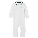 Lacoste Kids Tutina Polo Bianco e Verde con Logo Unisex