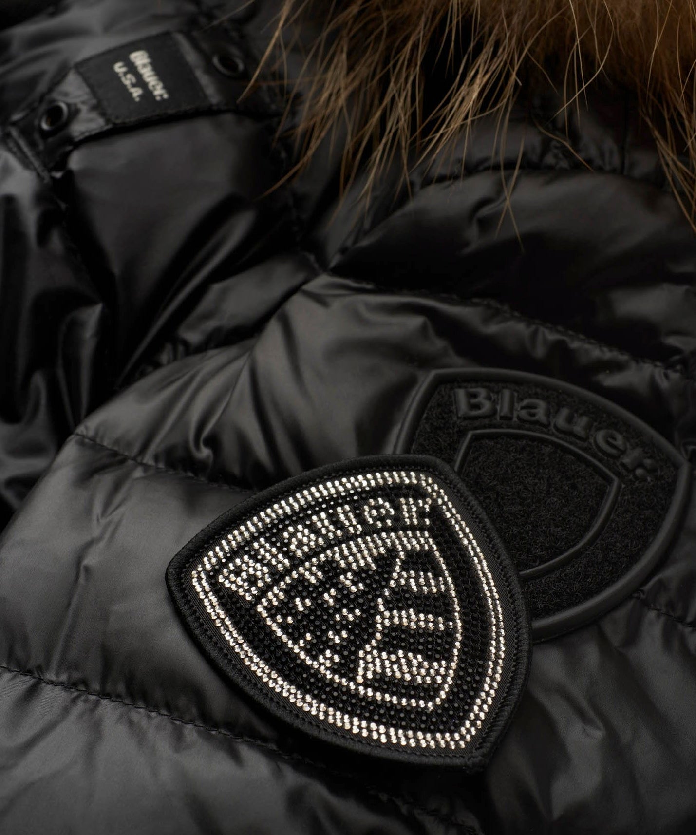 Blauer Kids Giubbino Nero con Pelliccia Arcadia per Bambine