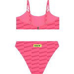 Barrow Kids Costume Bikini Fucsia All-Over con Stampa Multicolor per Bambine