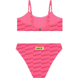 Barrow Kids Costume Bikini Fucsia All-Over con Stampa Multicolor per Bambine