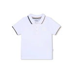Boss Kids Polo Bianca con Logo per Neonati
