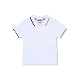 Boss Kids Polo Bianca con Logo per Neonati