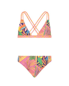 4Giveness Kids Two-Piece Pop Foulard Pattern Swimsuit for Girls