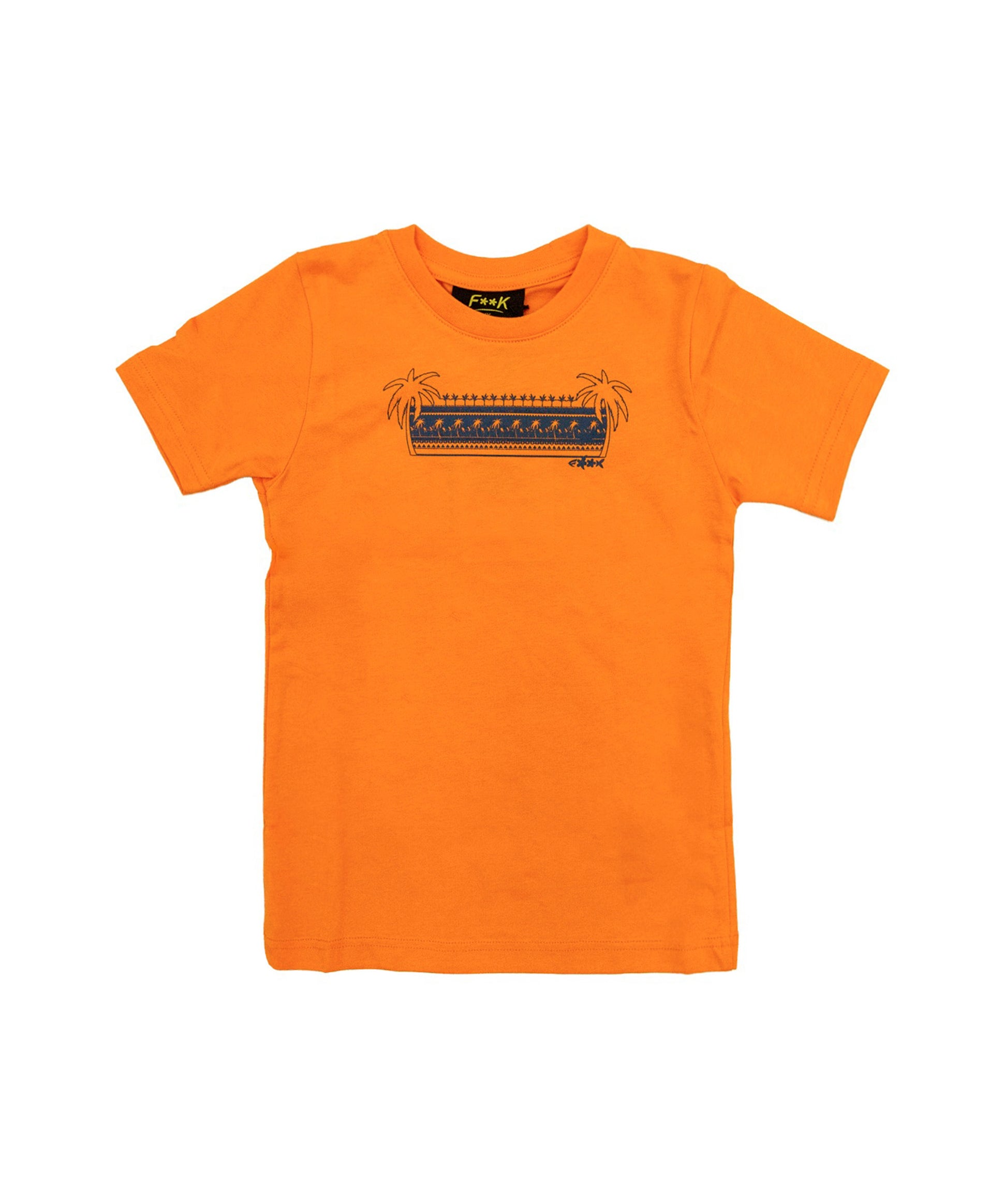 Effek T-shirt Arancio con Stampa per Bambini