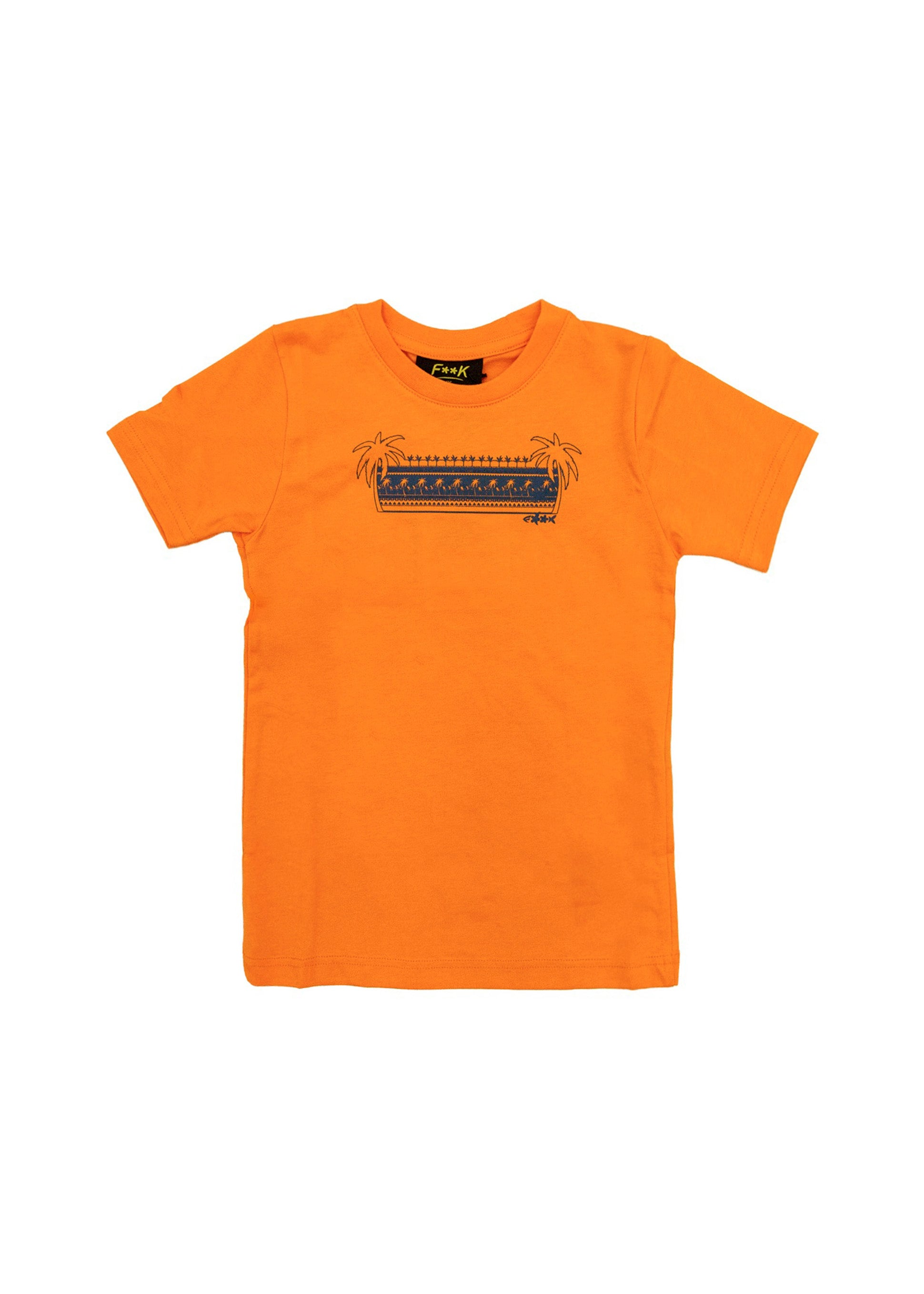 Effek T-shirt Arancio con Stampa per Bambini