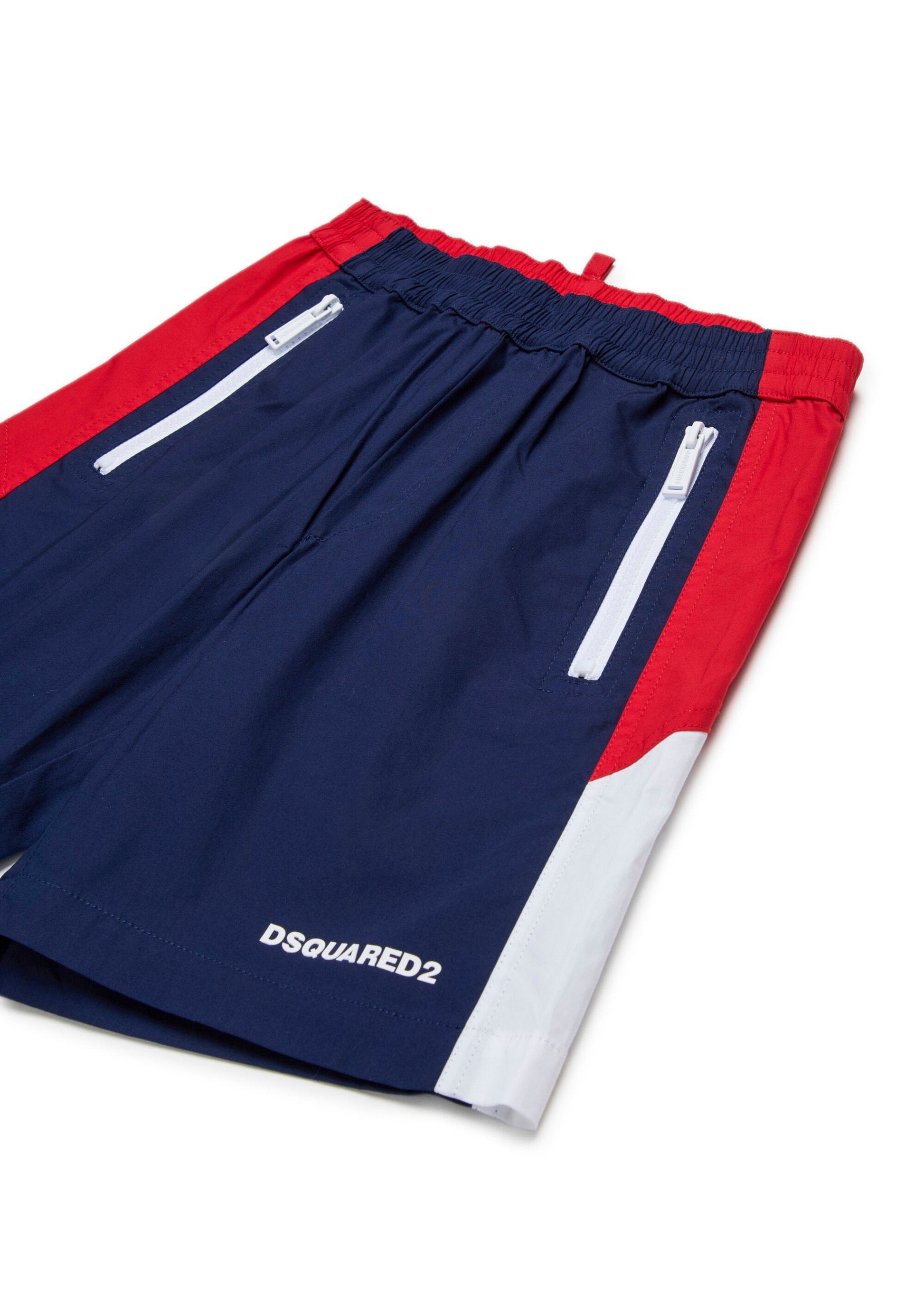Dsquared2 Kids Bermuda Blu/Bianco/Rosso per Bambini