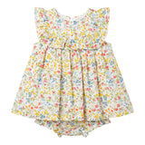Deolinda Kids Abito + Mutandina Fantasia Fiori per Neonate