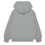 Diesel Kids Felpa con Zip Grigio con Logo in Denim per Bambini