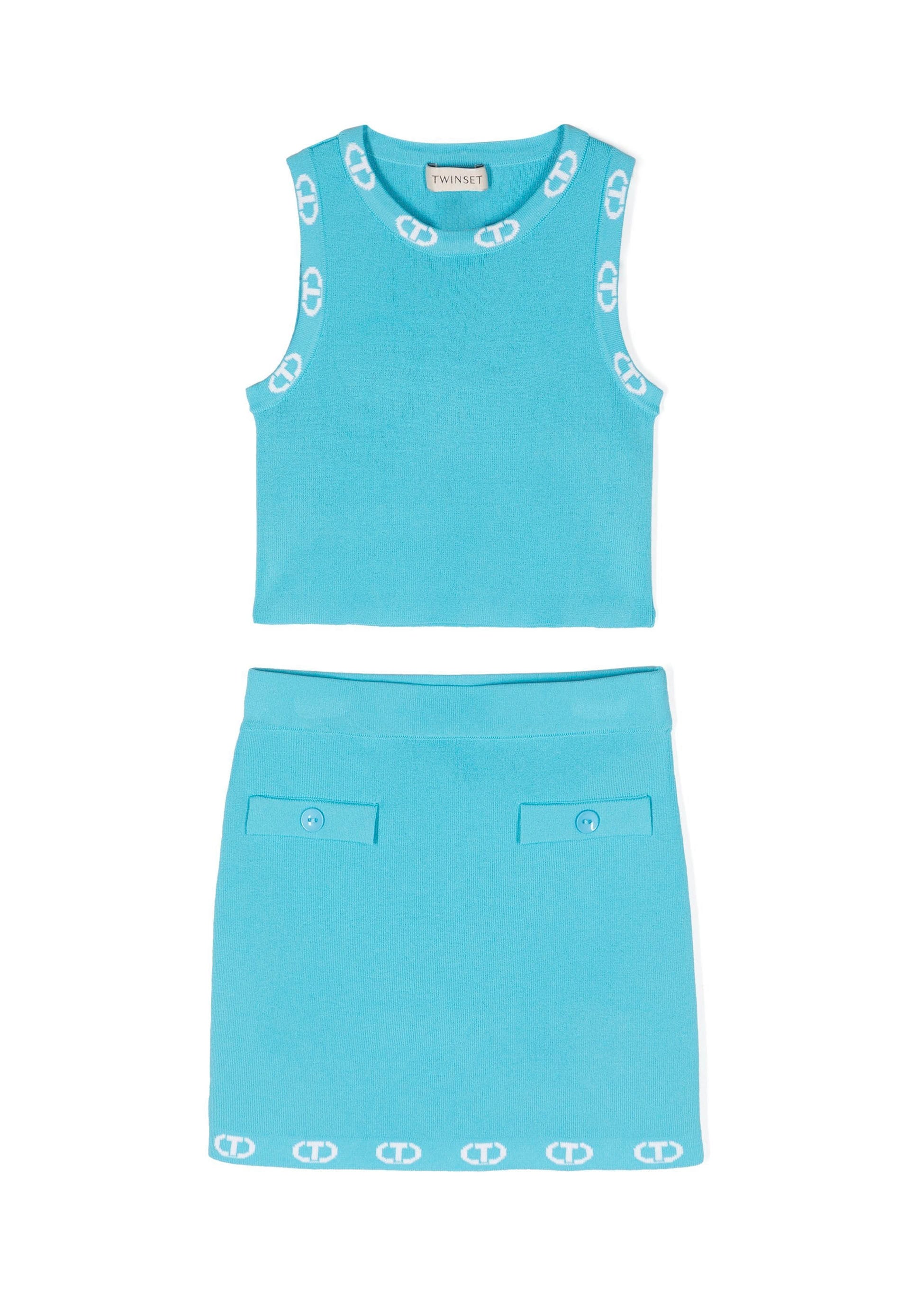 Twinset Kids Completo Celeste (fronte)
