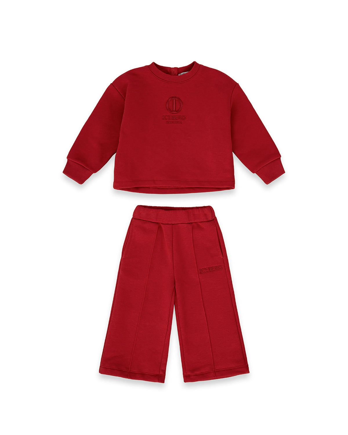 Iceberg Kids Completo di Tuta Rosso per Neonate