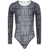 MSGM Kids Body All-Over Grigio per Bambine