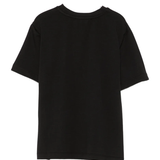 Elisabetta Franchi La Mia Bambina T-Shirt Nero con Logo Oro per Bambine