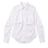 Pinko Kids Camicia con Arricciatura e Ricamo Bianco per Bambine