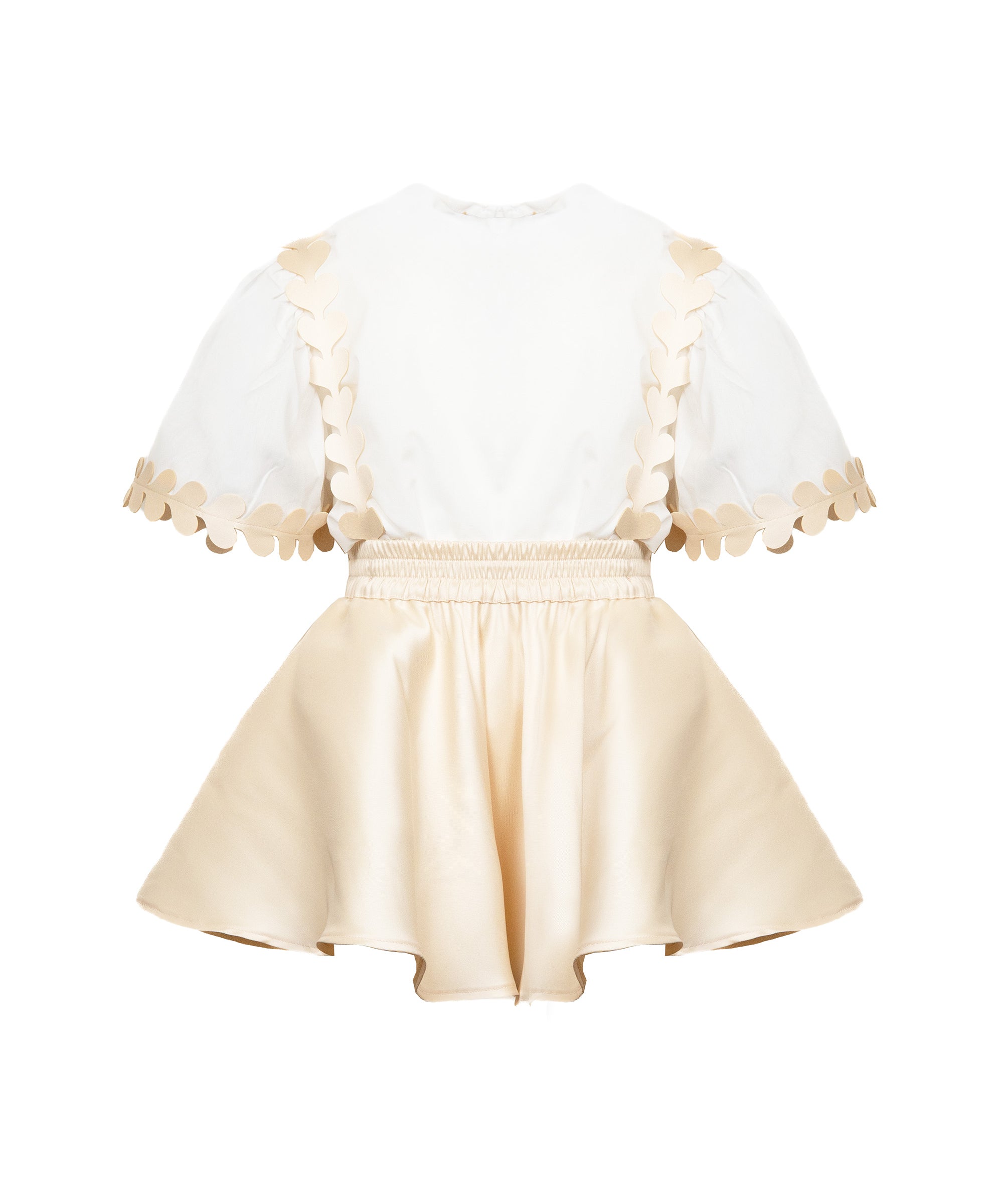 Cocò et Mamà Abito Bianco/Beige per Bambine