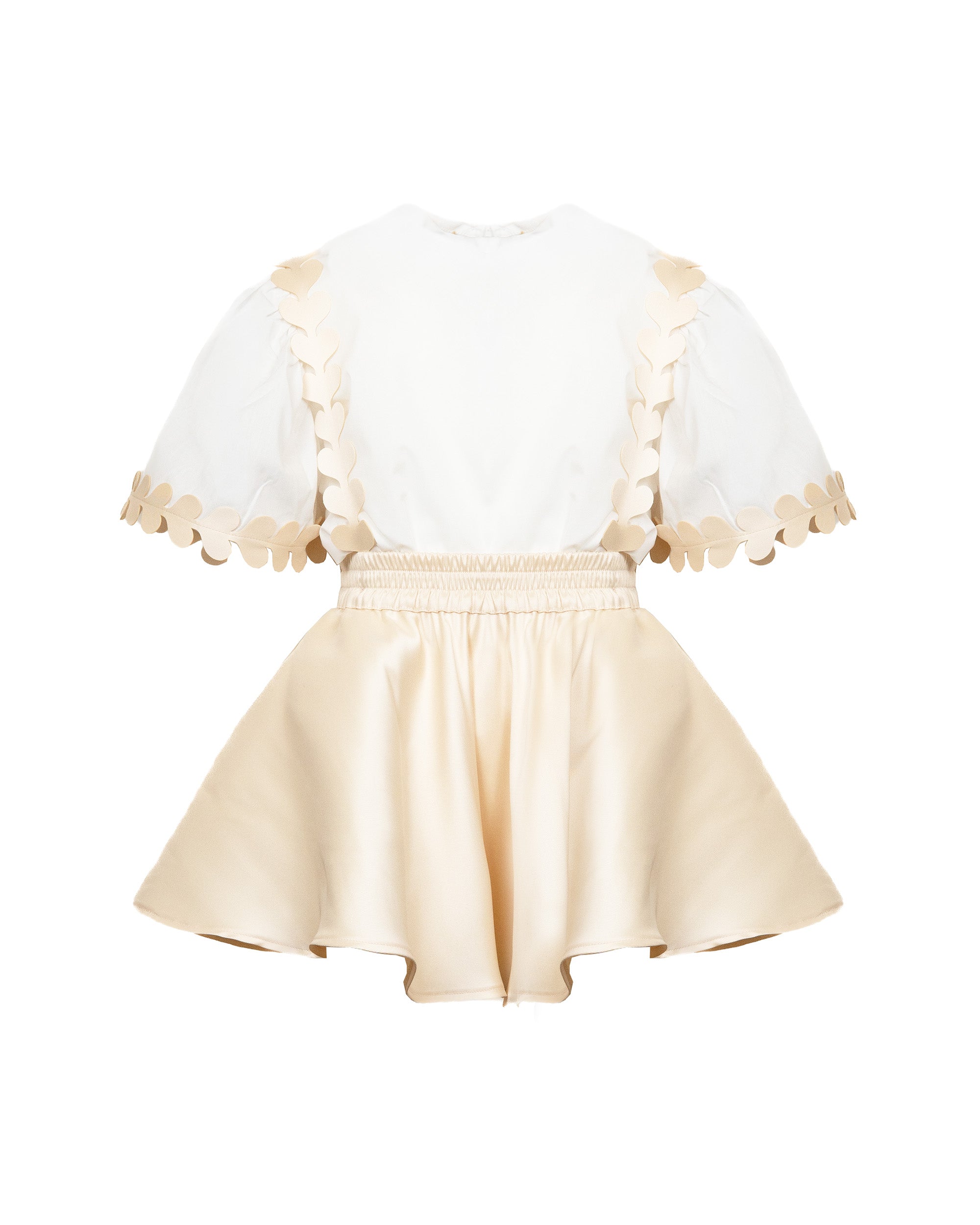 Cocò et Mamà Abito Bianco/Beige per Bambine