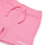 Dsquared2 Kids Short Rosa in Felpa con Logo per Neonate