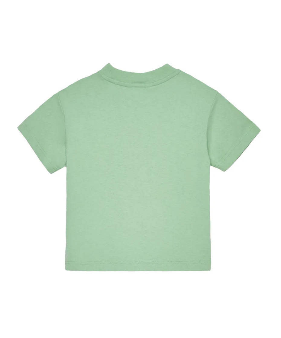 Palm Angels Kids T-Shirt Verde con Stampa Orsetto per Bambini