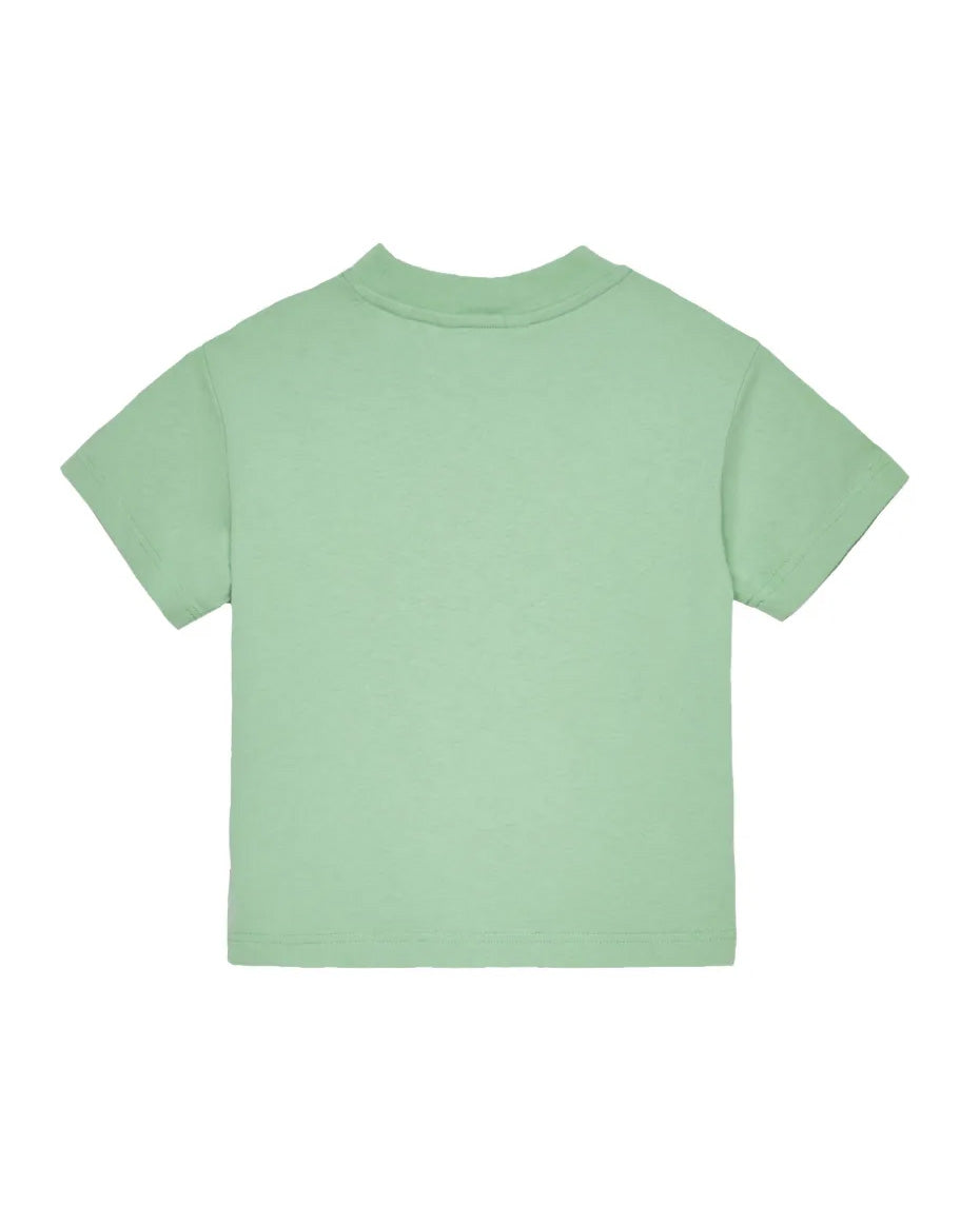 Palm Angels Kids T-Shirt Verde con Stampa Orsetto per Bambini