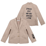 Vicolo Kids Camel Print Blazer Jacket for Girls