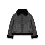 Iceberg Kids Giacca Grigia con Colletto in shearling Nero e Tasche Frontali per Bambini